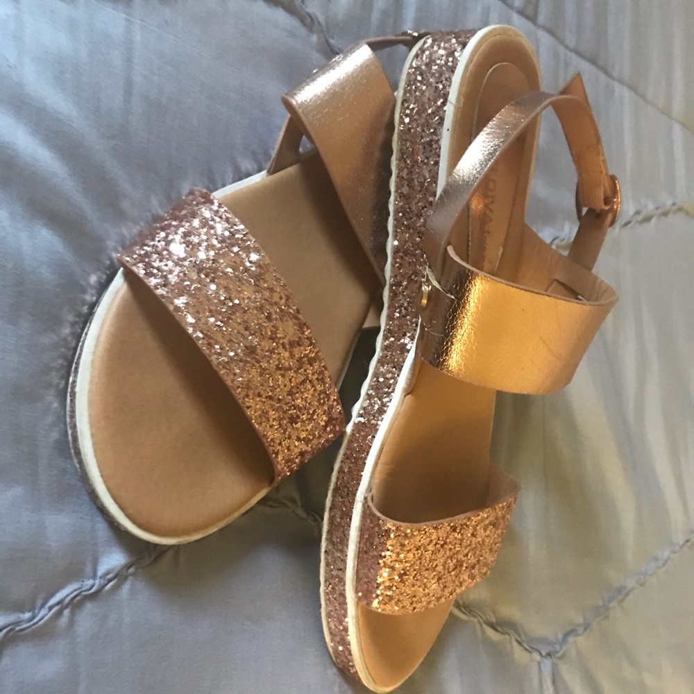 Rose gold sandals